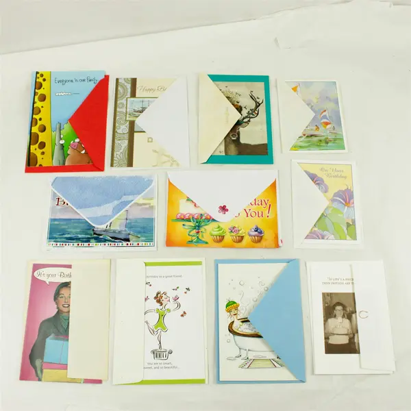 Lot of 10 Birthday Cards & Envelopes Assorted New Unused