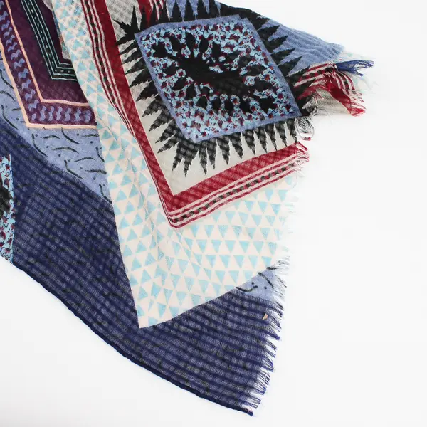 Lafayette Collection Multicolor Southwestern Tribal Pattern Rectangle Scarf