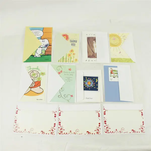 Lot of 11 Thank You  Cards & Envelopes Assorted New Unused