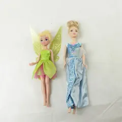 Lot of 2 Mattel Dolls Tinker Bell & Cinderella