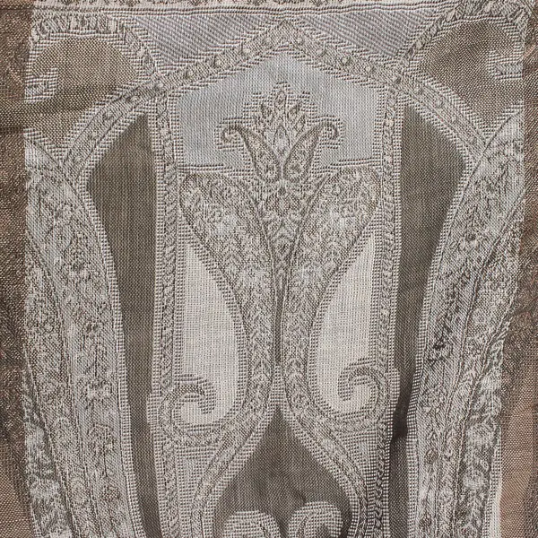 Isa & Stef Brown and Gray Fringed Boho Autumn Scarf Shawl 23" x 80"