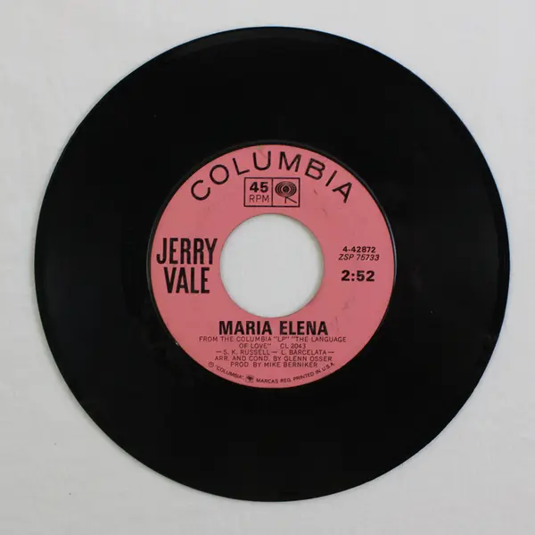 Jerry Vale Mala Femmina / Maria Elena Record 45 RPM