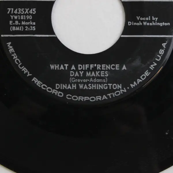 Dinah Washington What A Diff'rence A Day Makes / Come On Home – Mercury 71435