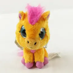 Hatchimals Orange Pegasus Plush Stuffed Animal Blue Sparkle Eyes 6.5in