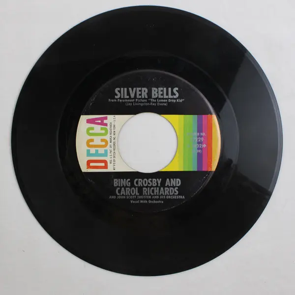 Christmas 45 Bing Crosby That Christmas Feeling / Silver Bells On Decca