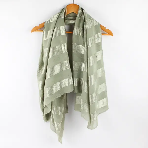 Sage Green Sheer Satin Scarf Shawl Spring Accessory 55" x 55"