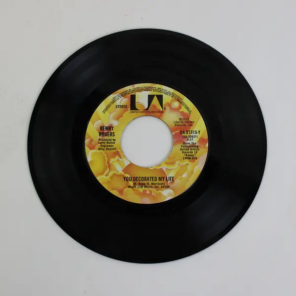 Kenny Rogers You Decorated My Life/One Man's Woman United Artists Record