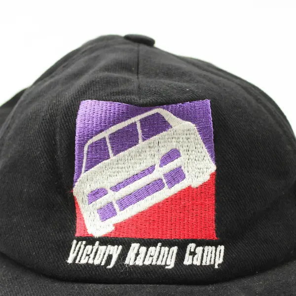 Victory Racing Camp Black Adjustable Baseball Hat Mens Pre-Owned