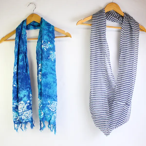 Lot of 5 Lightweight Colorful Scarves Spring Summer Accessories FLAWED