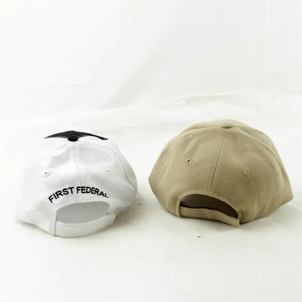 Lot of 2 First Federal Adjustable Baseball Hats Unisex Pre-Owned
