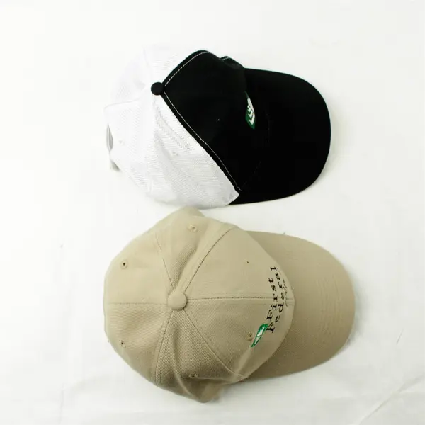 Lot of 2 First Federal Adjustable Baseball Hats Unisex Pre-Owned