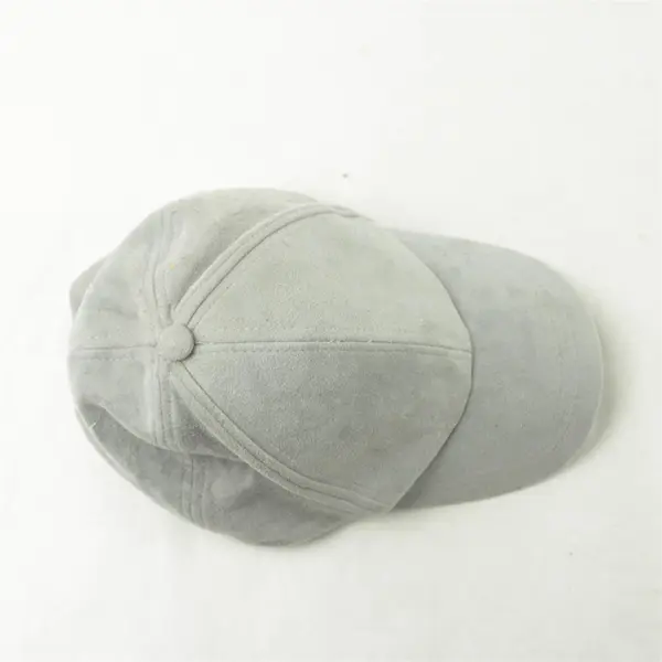 Men's Grey Suede Adjustable Baseball Cap