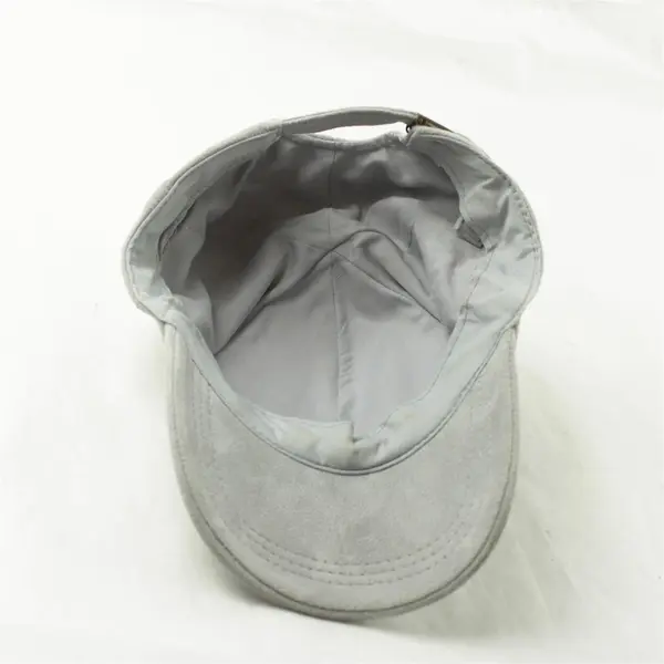 Men's Grey Suede Adjustable Baseball Cap