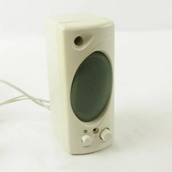 Hi-Fi Stereo Speaker System Compact Shelf Speakers Used As-Is