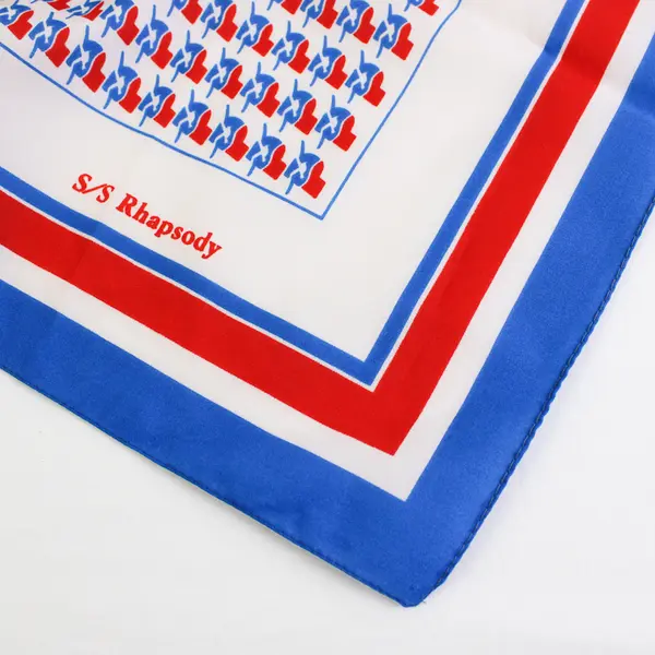 Vintage 1980s Paquet Cruise Line SS Rhapsody Square Scarf 26.5" x 26.5"