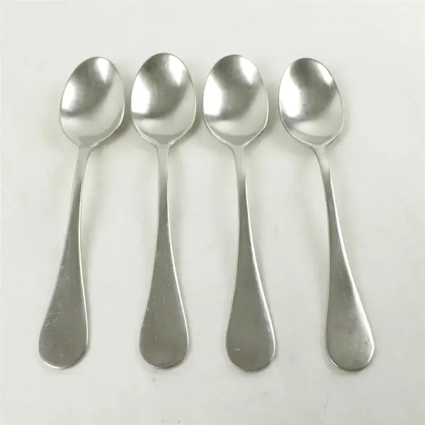 Set of 4 Cambridge Bailey Satin Stainless Teaspoons- Used Flatware