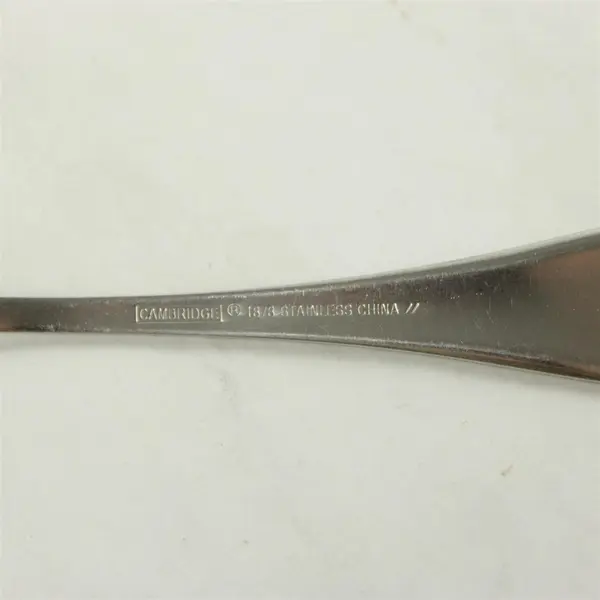 Set of 4 Cambridge Bailey Satin Stainless Teaspoons- Used Flatware