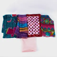 Lot of 5 Women's Colorful Lightweight Scarves Spring Accessories FLAWED