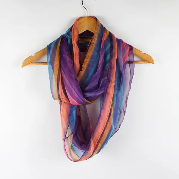 Lot of 5 Women's Colorful Lightweight Scarves Spring Accessories FLAWED