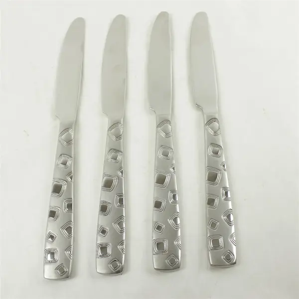 Set of 4 Cambridge Bedrock Sand Stainless Steel French Solid Dinner Knives