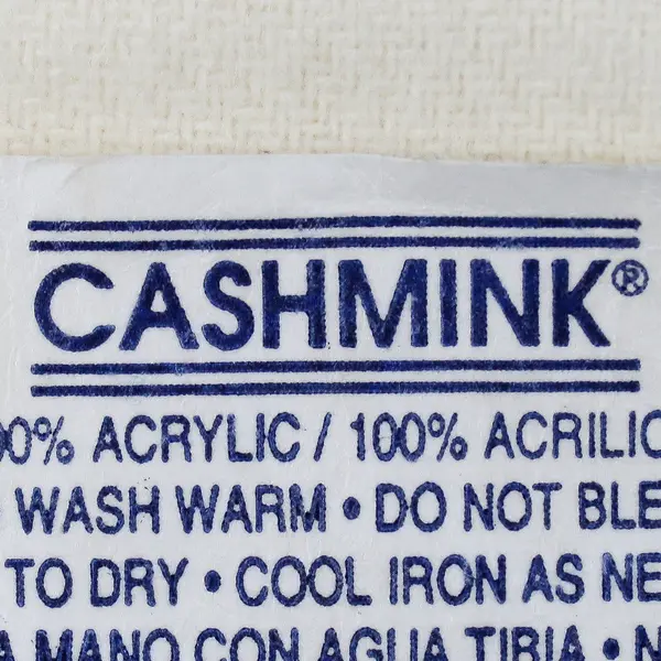 Cashmink Cream Off-White Fringed Acrylic Scarf 10.5" x 53"