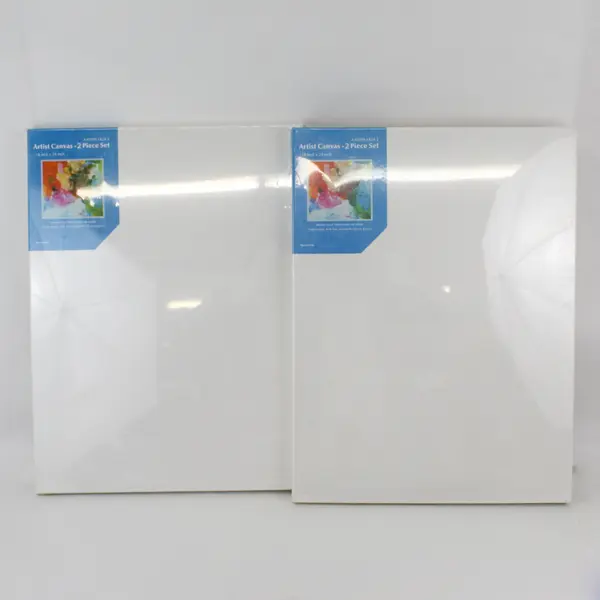Lot of 2 Packages of 2 Artist's Canvas 18 x 24 Medium Texture Cotton Sealed