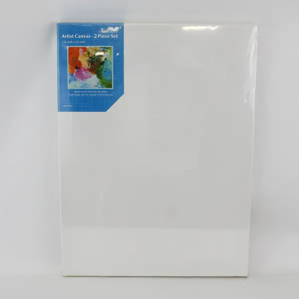 Lot of 2 Packages of 2 Artist's Canvas 18 x 24 Medium Texture Cotton Sealed