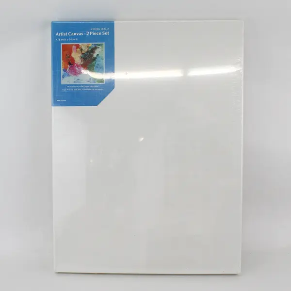 Lot of 2 Packages of 2 Artist's Canvas 18 x 24 Medium Texture Cotton Sealed