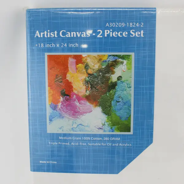 Lot of 2 Packages of 2 Artist's Canvas 18 x 24 Medium Texture Cotton Sealed