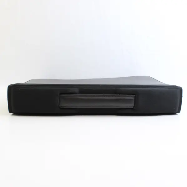 Leed's Sunrise Identity Black Leather Folder Organizer Zipper Closure