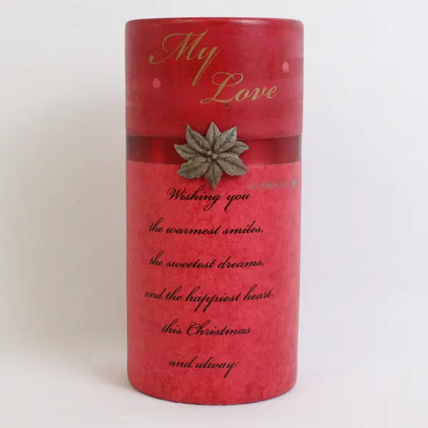 Seagull Studio Heart Warmers Merry Christmas My Love Candle Red Holder Canada