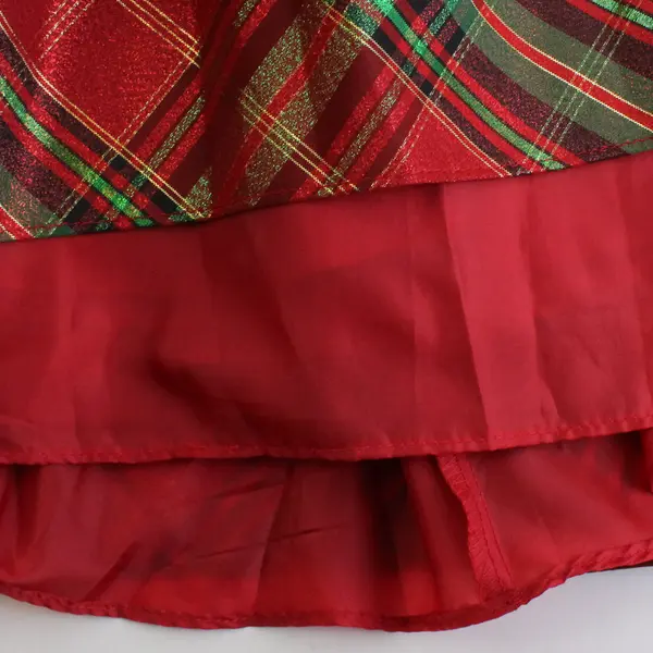 Bonnie Jean Black Velvet Christmas Holiday Plaid Tutu Dress Girls' Size 8