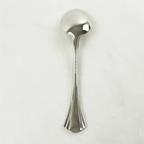 Set of 5 Reed & Barton Covington Stainless Oval Soup Spoons 7in