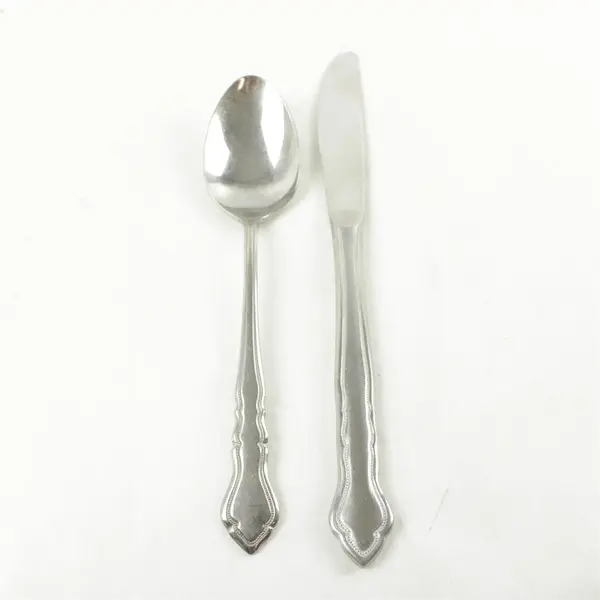 Lot of 2 Rebacraft Reed & Barton Carriage Stainless Knife & Soup Spoon