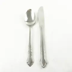 Lot of 2 Rebacraft Reed & Barton Carriage Stainless Knife & Soup Spoon