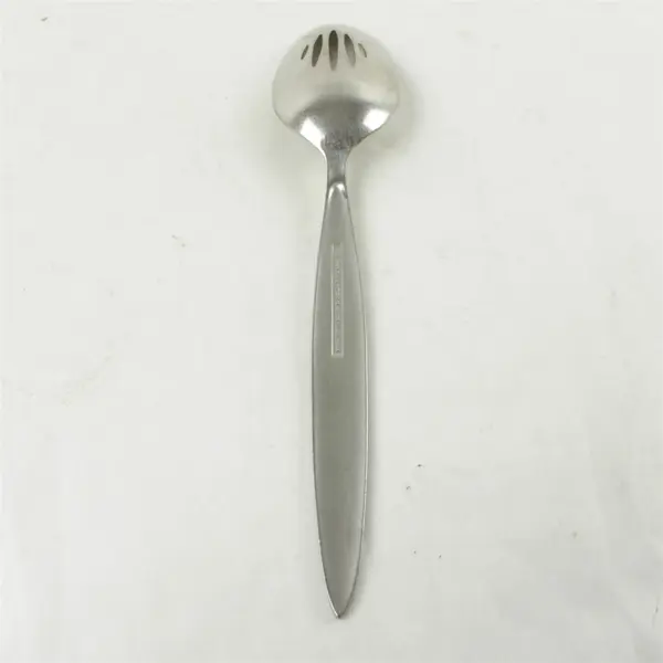 Lot of 2 Reed & Barton Cafe Matte Stainless Tablespoon Pierced & Salad Fork