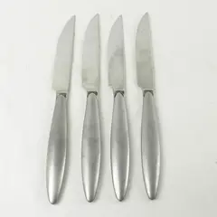Set of 4 Reed & Barton Cafe Matte Stainless Steak Knives