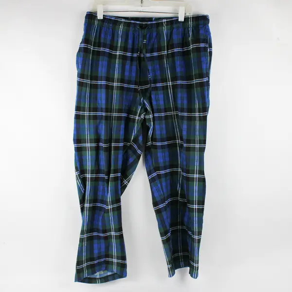 Nautica Sleepwear Blue and Green Plaid Pajama Pants Women's Large