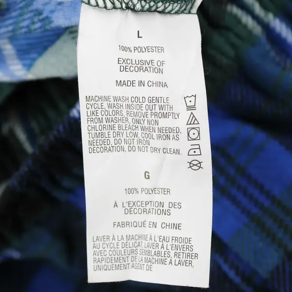 Nautica Sleepwear Blue and Green Plaid Pajama Pants Women's Large