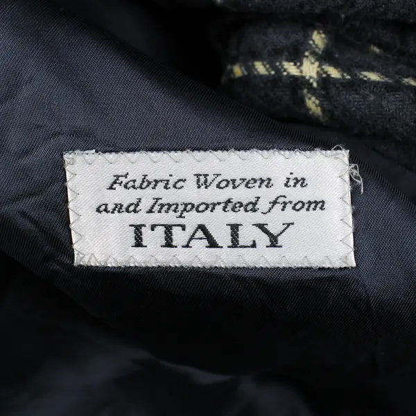 VTG Perry Ellis America Gray & Yellow Windowpane Pattern Sport Coat Men's Sz 48