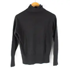 Banana Republic Solid Black Long-Sleeved Turtleneck Sweater Women's XS