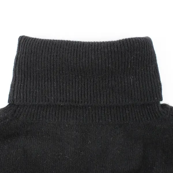 Banana Republic Solid Black Long-Sleeved Turtleneck Sweater Women's XS