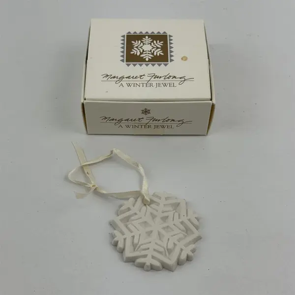 1989 Margaret Furlong A Winter Jewel Porcelain Snowflake Ornament
