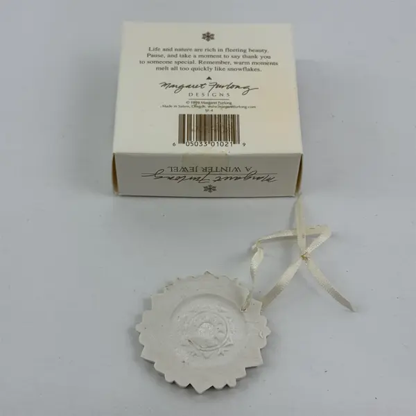 1989 Margaret Furlong A Winter Jewel Porcelain Snowflake Ornament