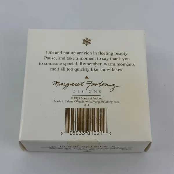 1989 Margaret Furlong A Winter Jewel Porcelain Snowflake Ornament