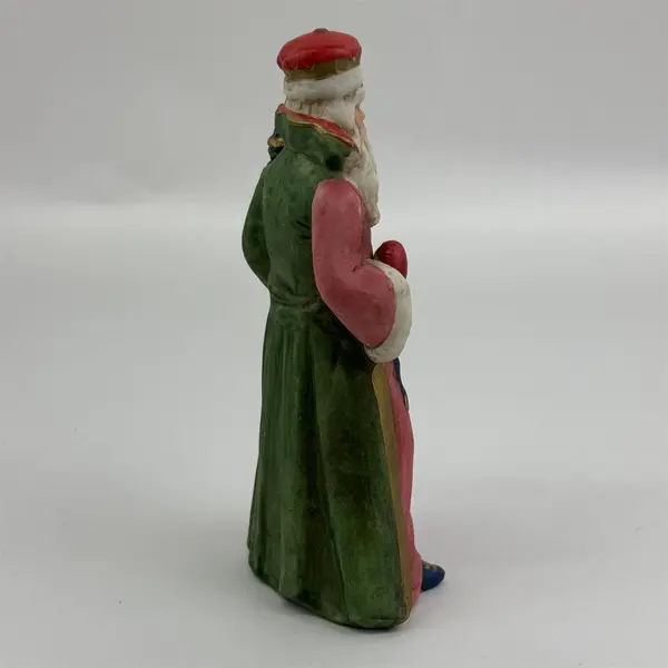 Vintage Brinns Hand Painted Ceramic Old World Santa Claus Figurine 7"