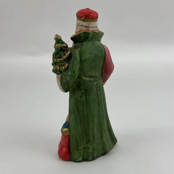Vintage Brinns Hand Painted Ceramic Old World Santa Claus Figurine 7"
