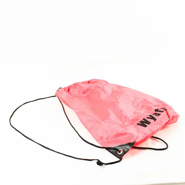 Bright Orange Drawstring Gym Bag Wyatt Printed Lightweight