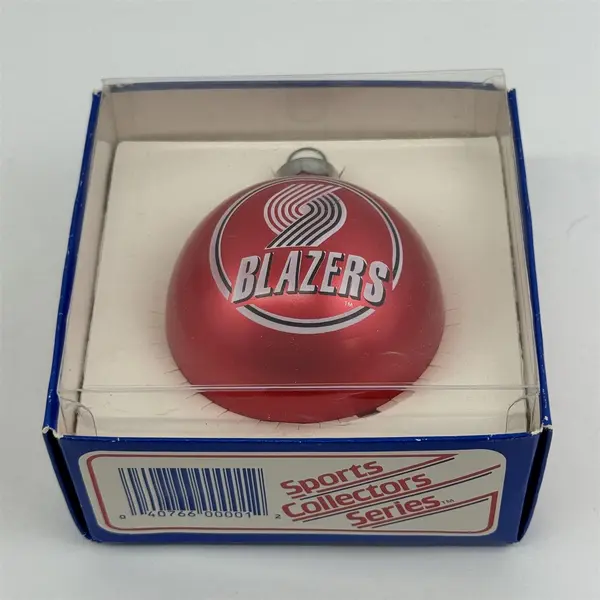 Topperscot Sports Collector Series NBA  Licensed Blazers  Red Glass Ornament