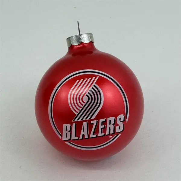 Topperscot Sports Collector Series NBA  Licensed Blazers  Red Glass Ornament